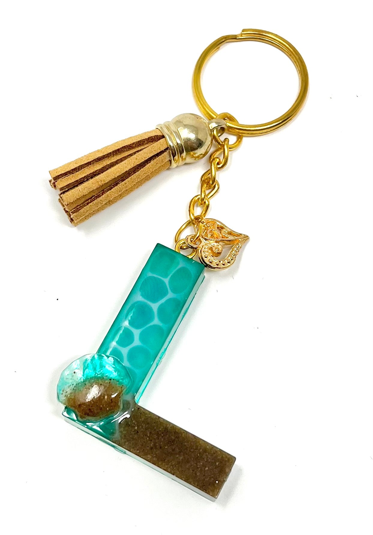 Alphabet Keyring in Seashore effect