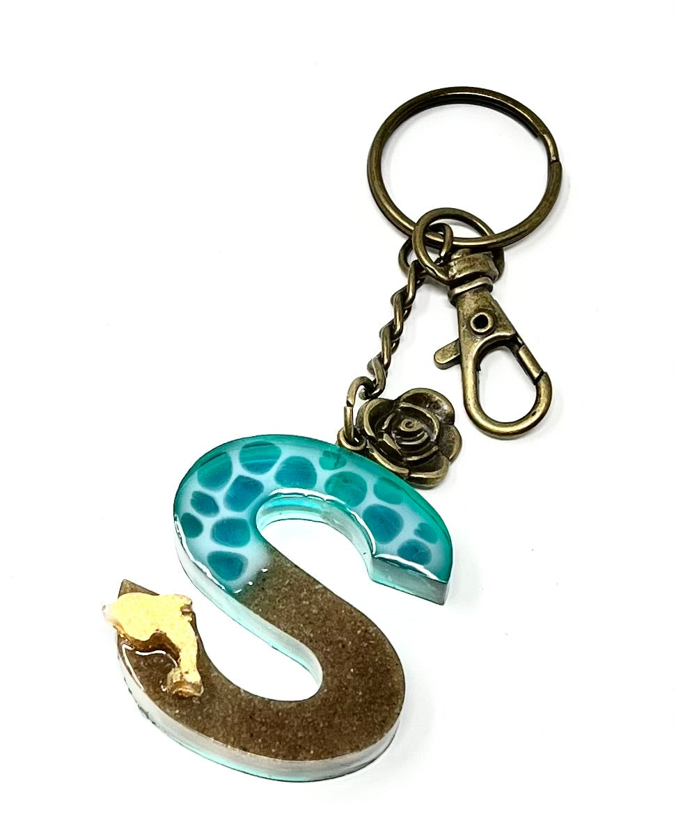 Alphabet Keyring in Seashore effect