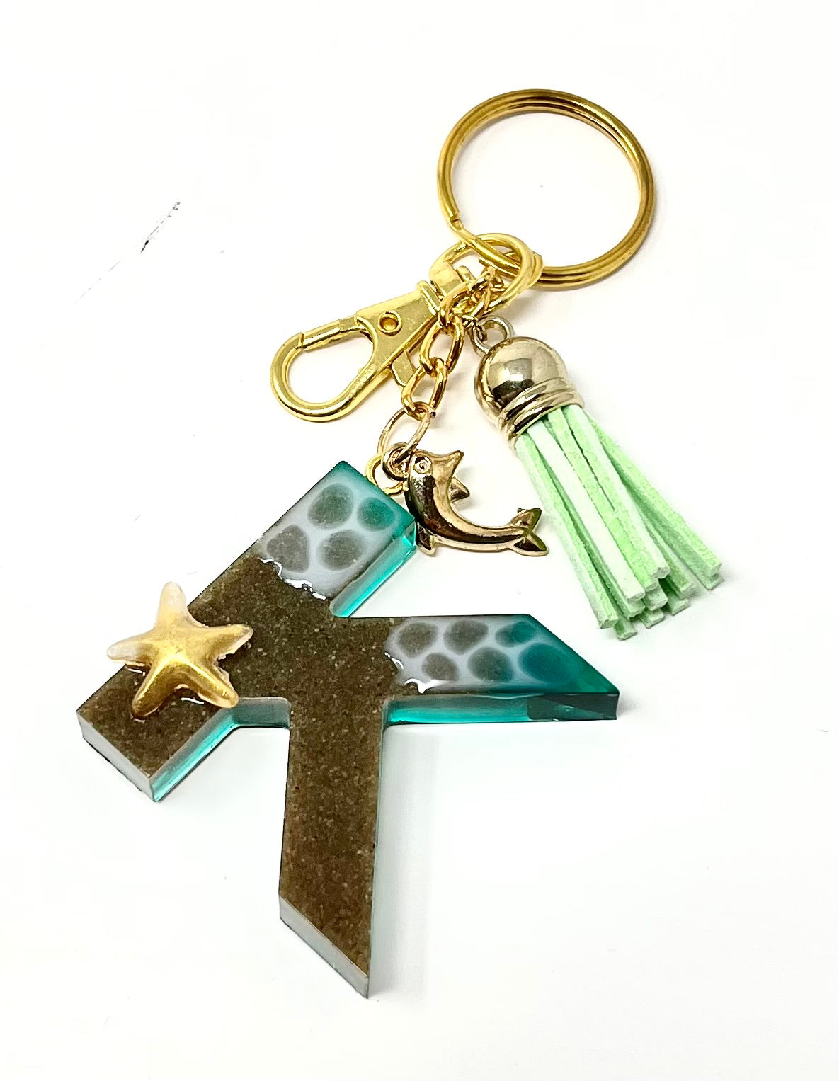 Alphabet Keyring in Seashore effect
