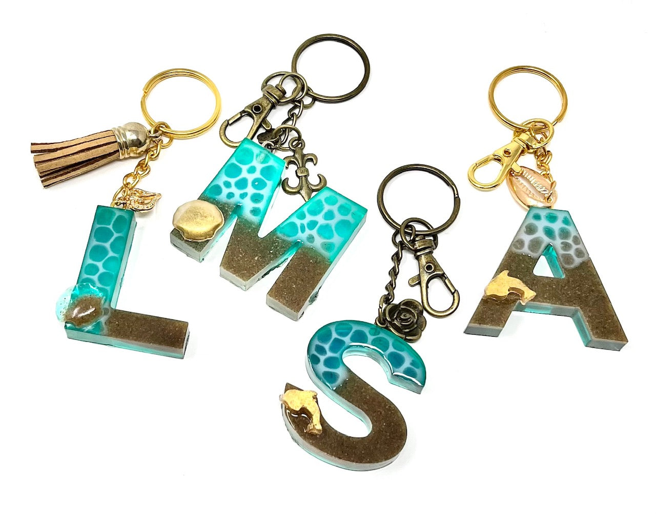 Alphabet Keyring in Seashore effect