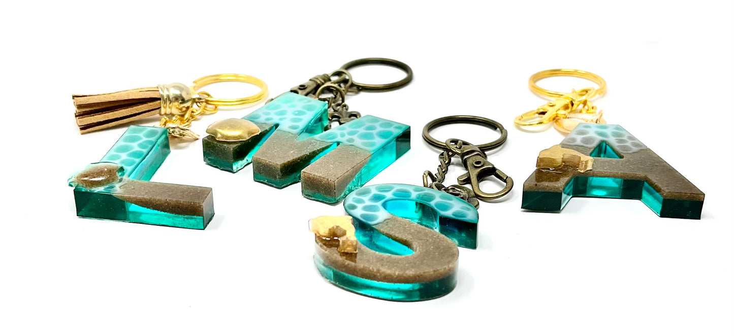 Alphabet Keyring in Seashore effect