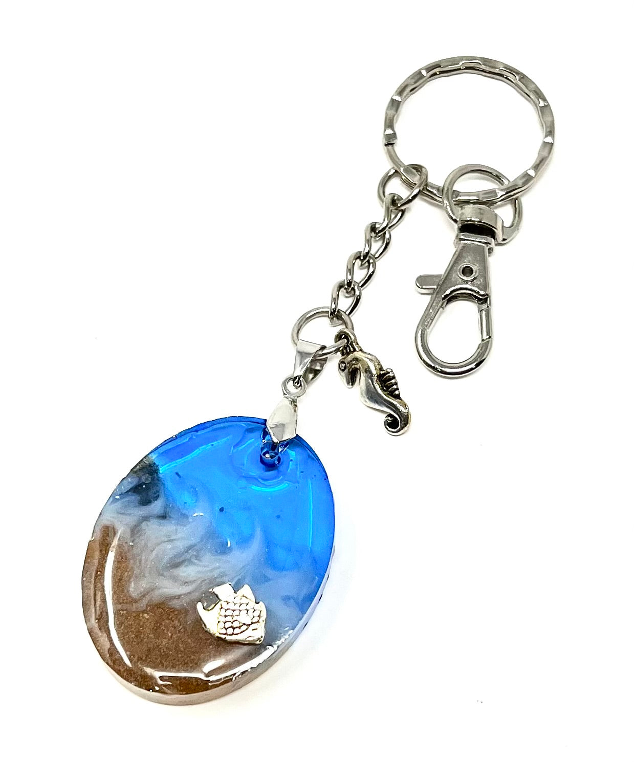 Seashore effect keyring