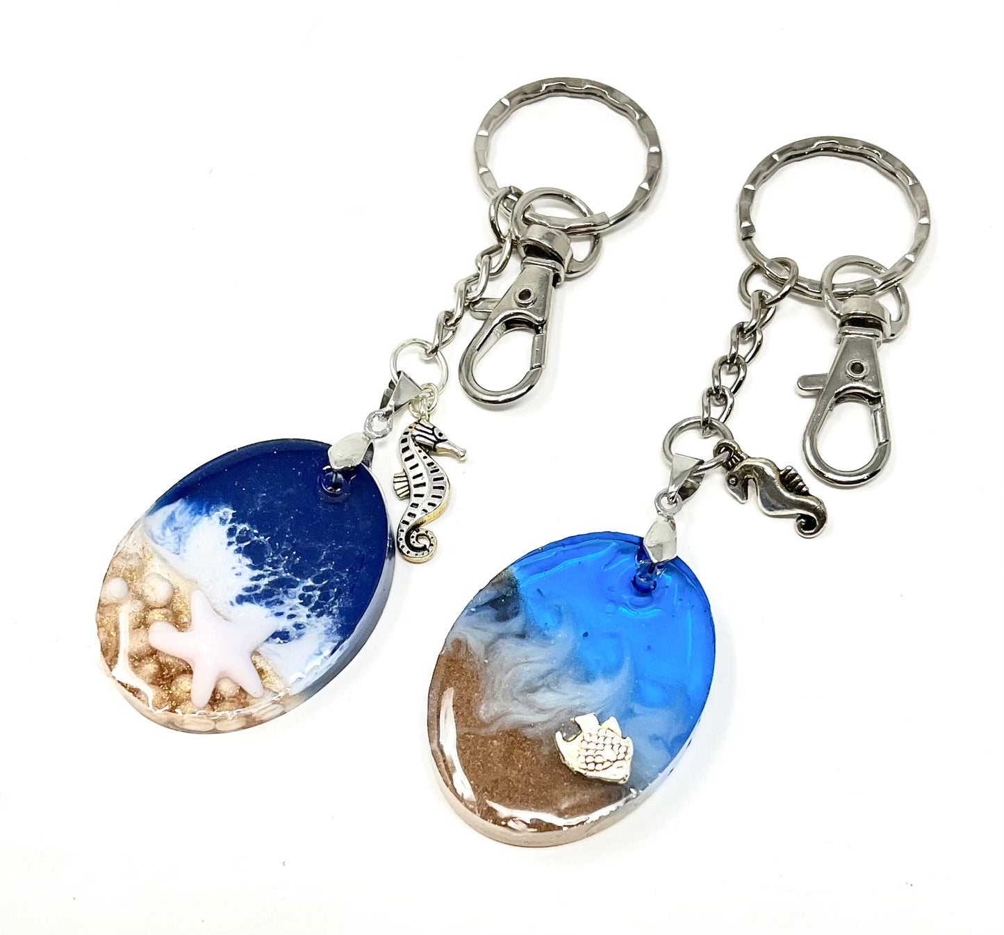 Seashore effect keyring