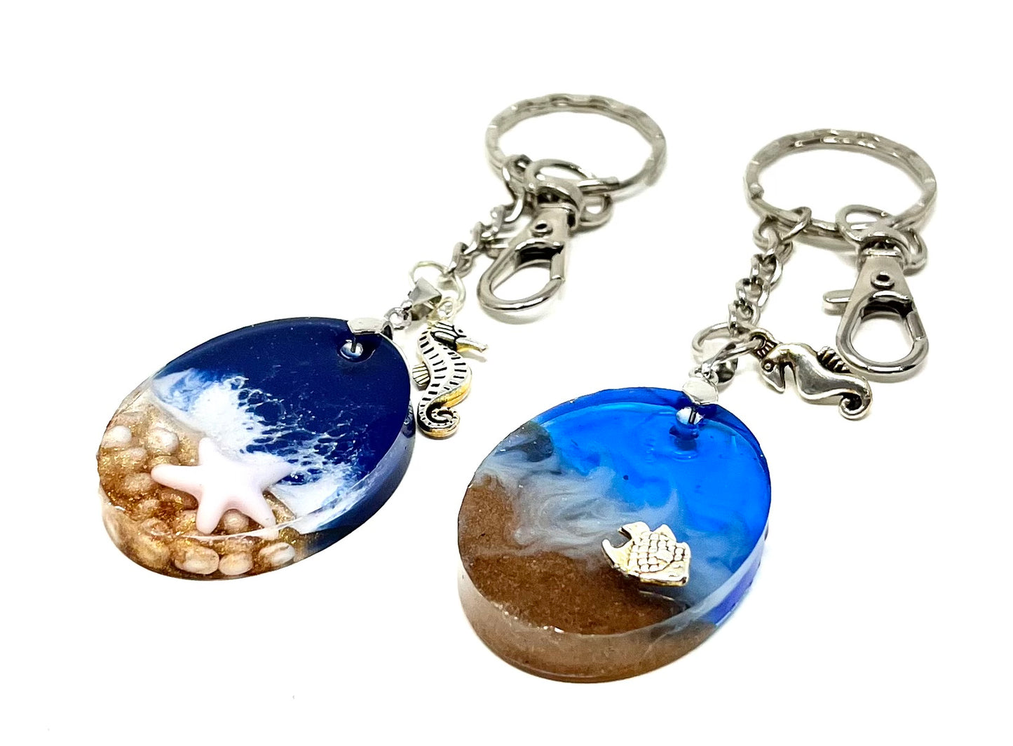 Seashore effect keyring