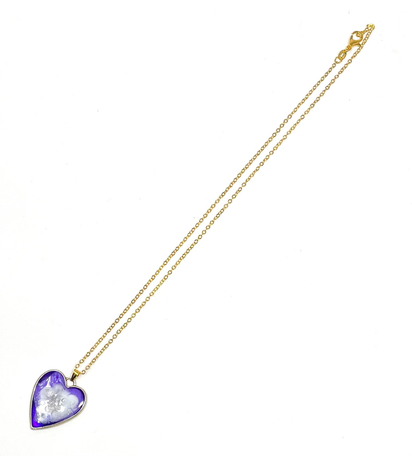 Heart Shaped Geode Effect Necklace