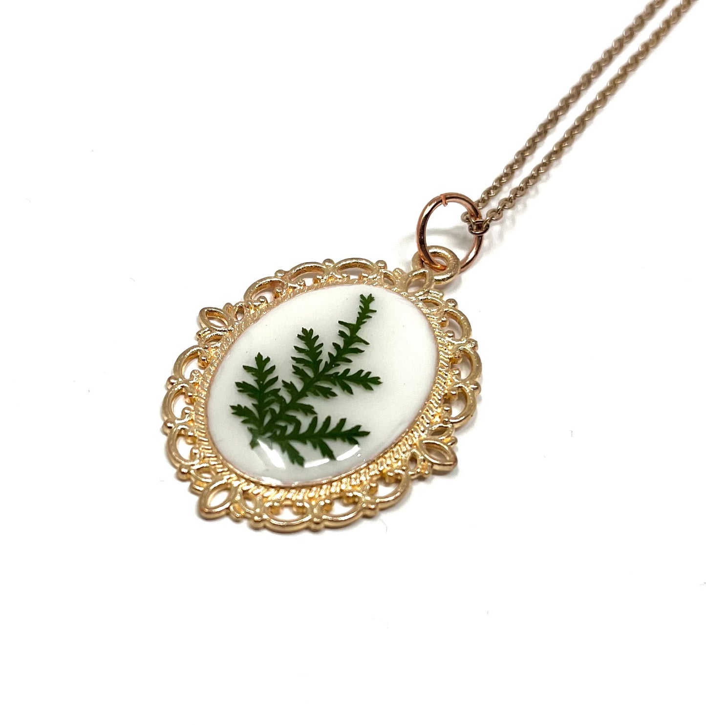 Real Fern Frond Necklace