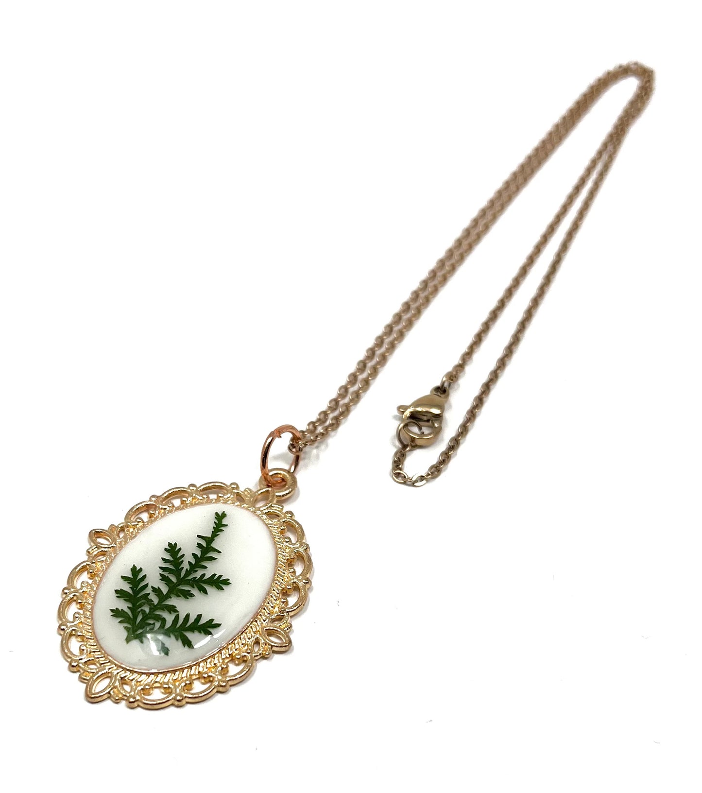 Real Fern Frond Necklace
