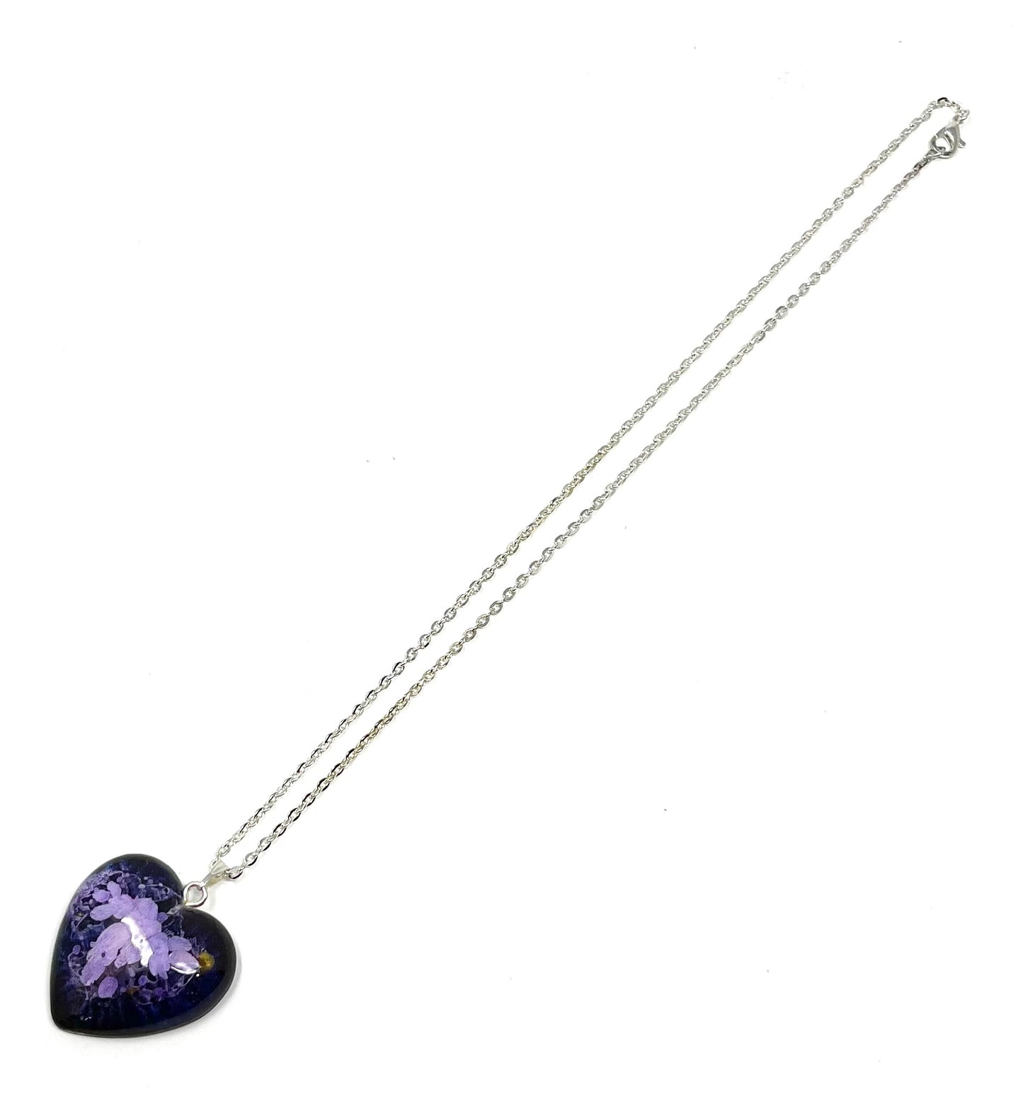 Black and Purple Heart shaped Necklace