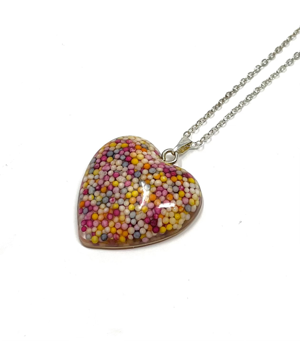 Heart shaped Sprinkles Necklace