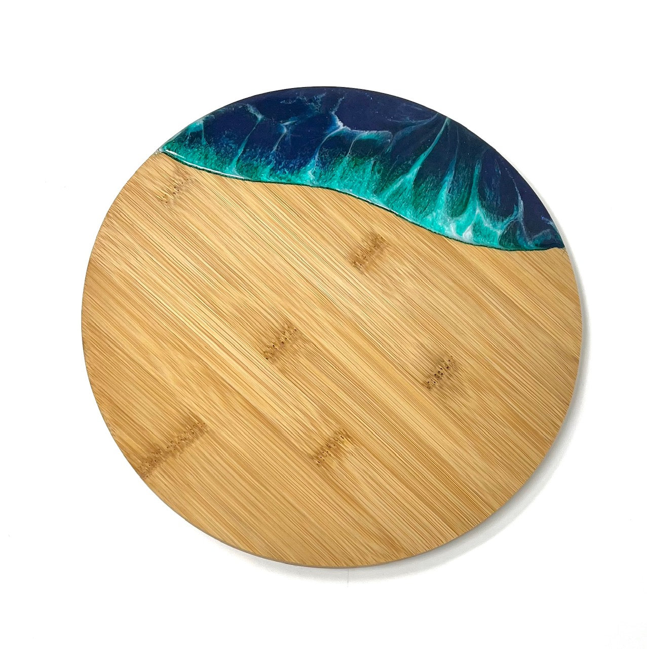 Deep Ocean Effect Round Serving Board