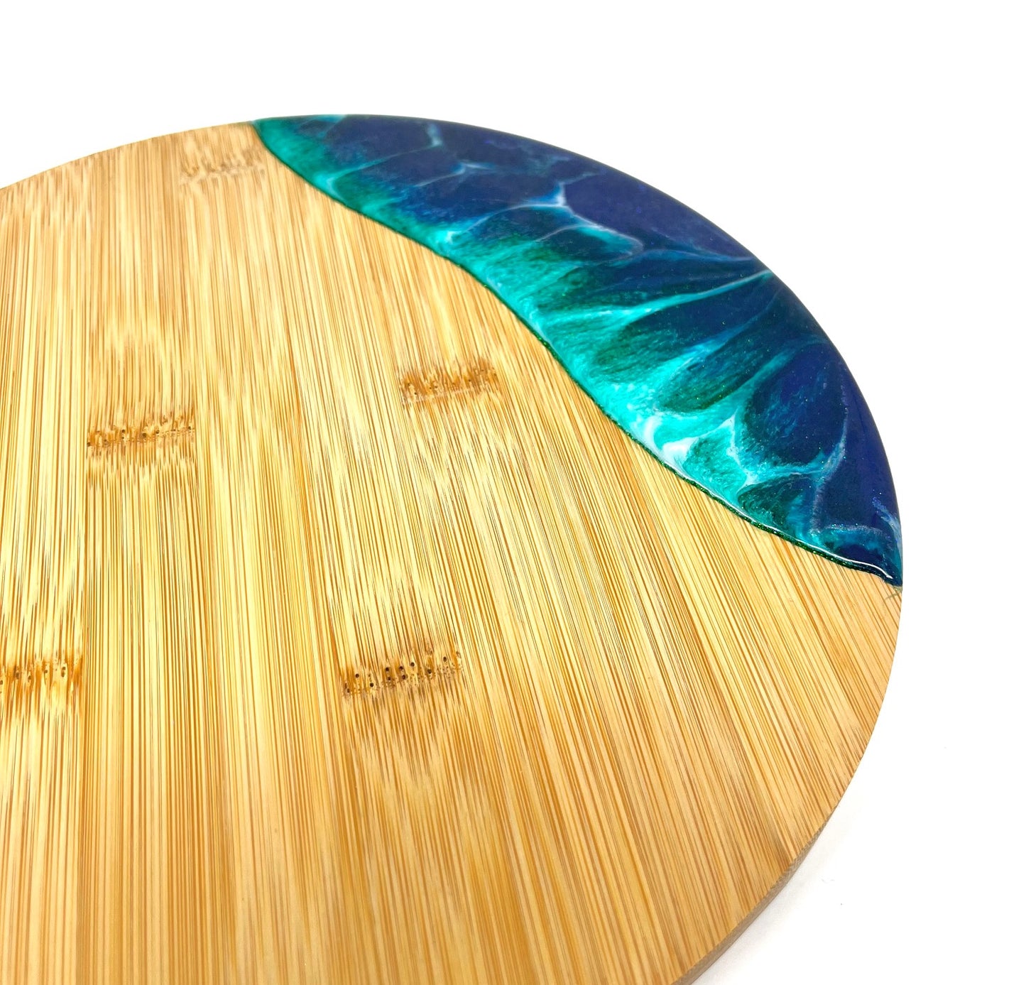 Deep Ocean Effect Round Serving Board