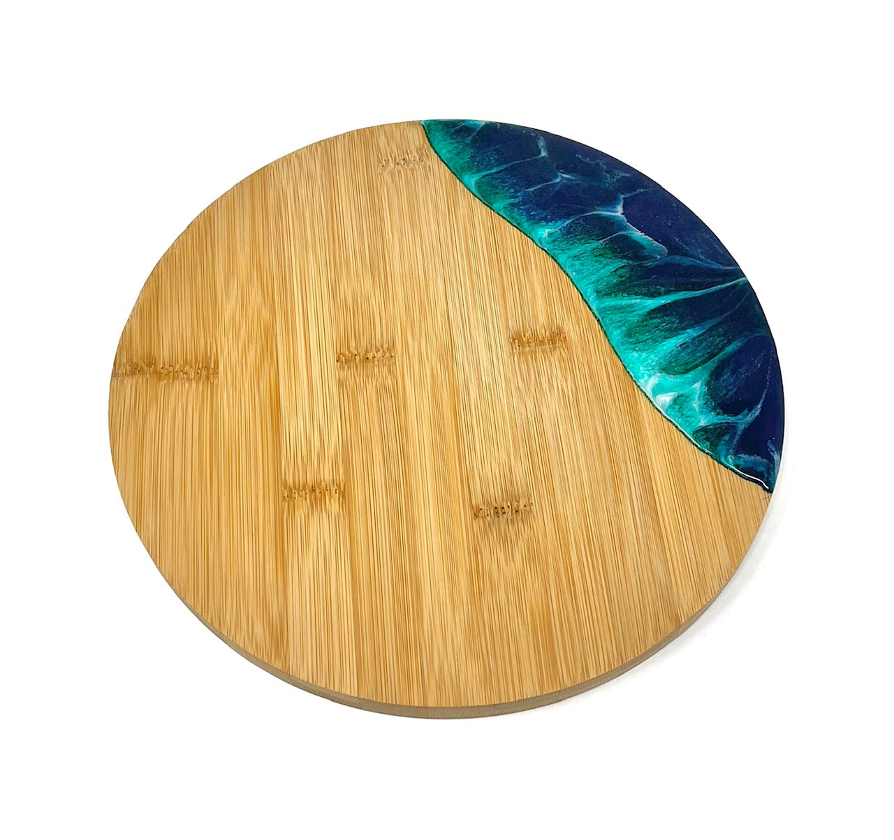Deep Ocean Effect Round Serving Board