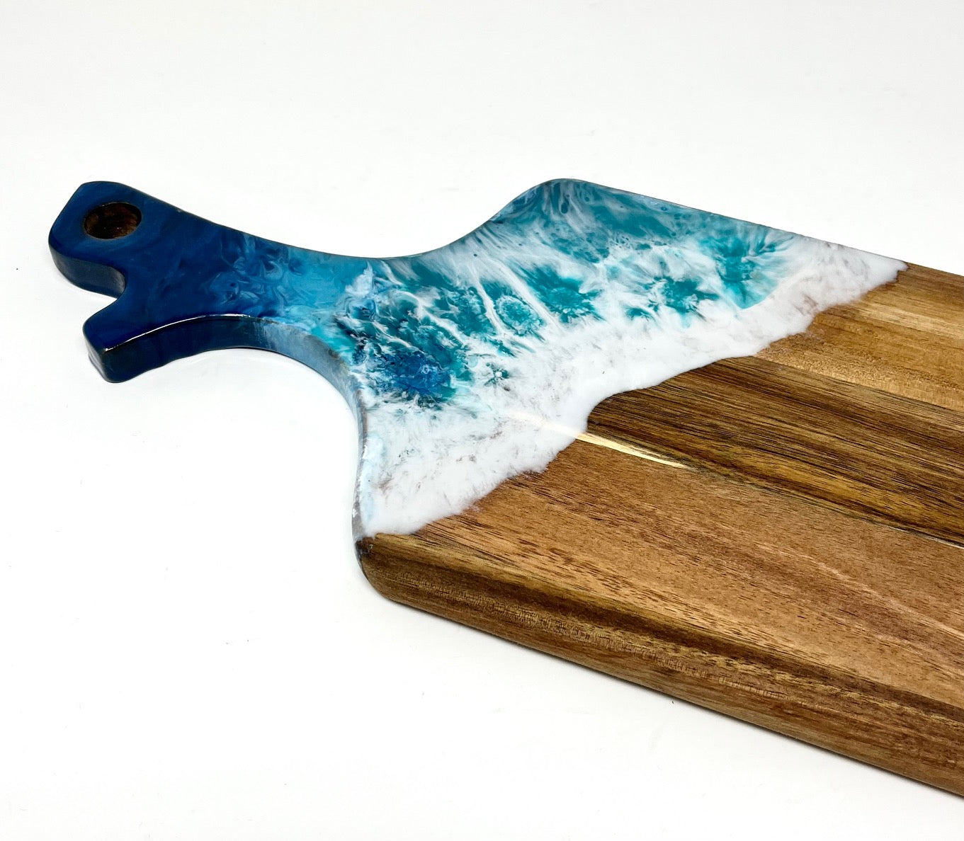 Acacia Wave Effect Paddle Serving Board